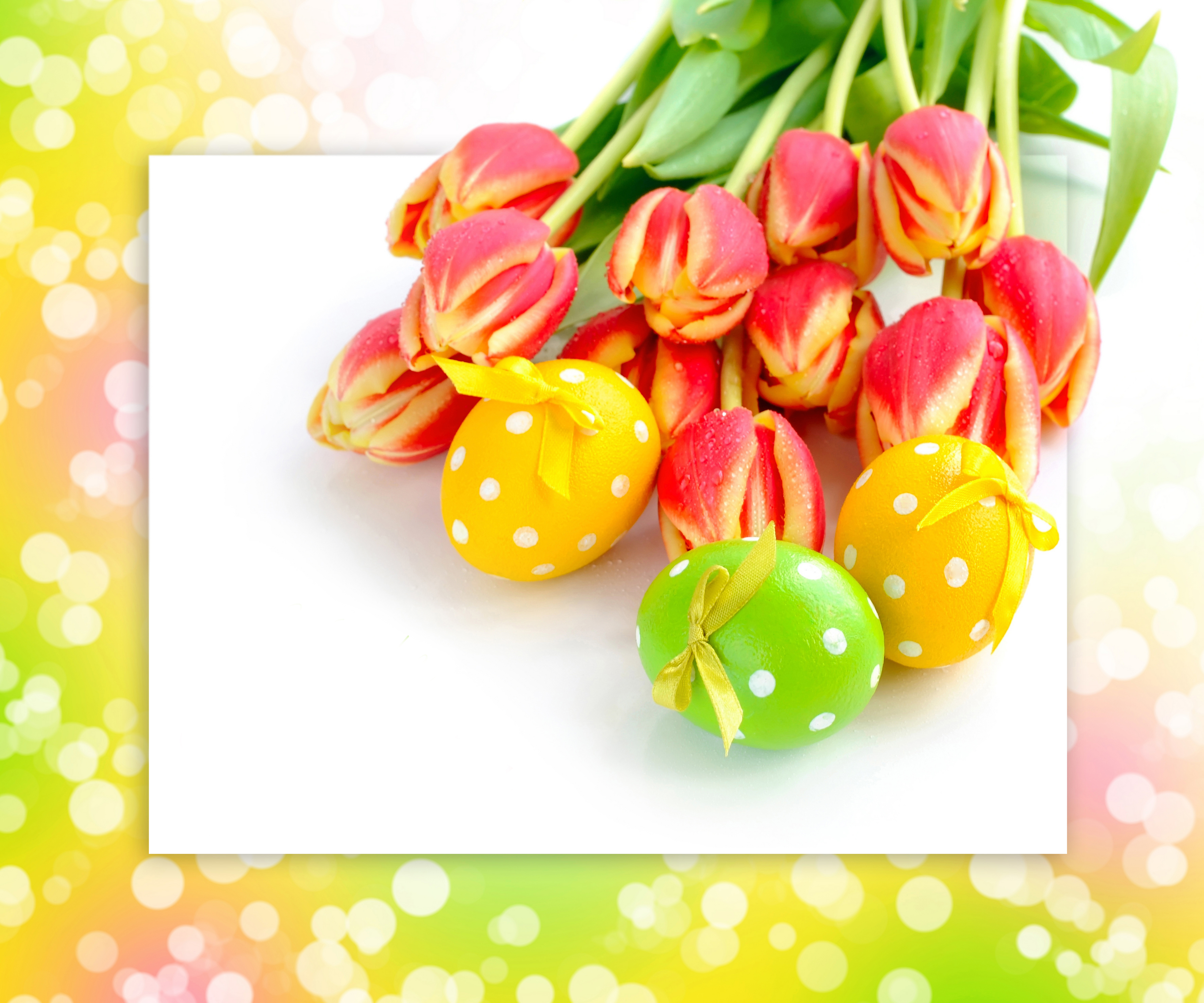 Easter Background with Eggs and Tulips​-Quality Free Image and Transparent PNG Clipart