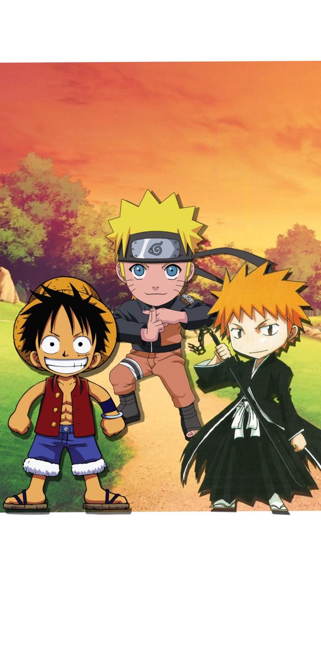 Luffy Naruto Ichigo wallpaper