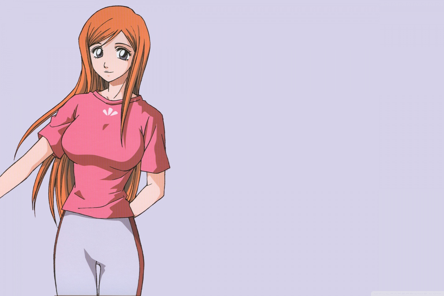 Cute Girl With Orange Hair Anime Ultra HD Desktop Background Wallpaper for: Tablet