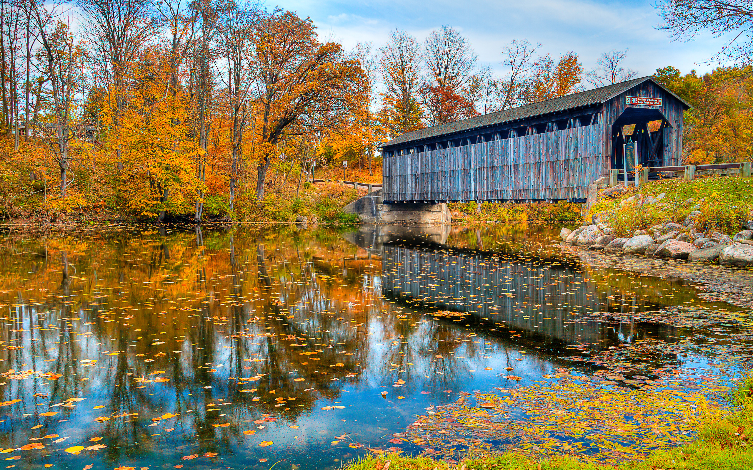 Covered Bridge HD Wallpaper