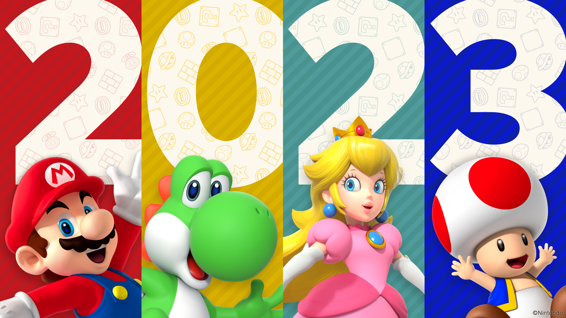 Wallpaper, Nintendo, mario, Yoshi, Toad character, video games 1920x1080