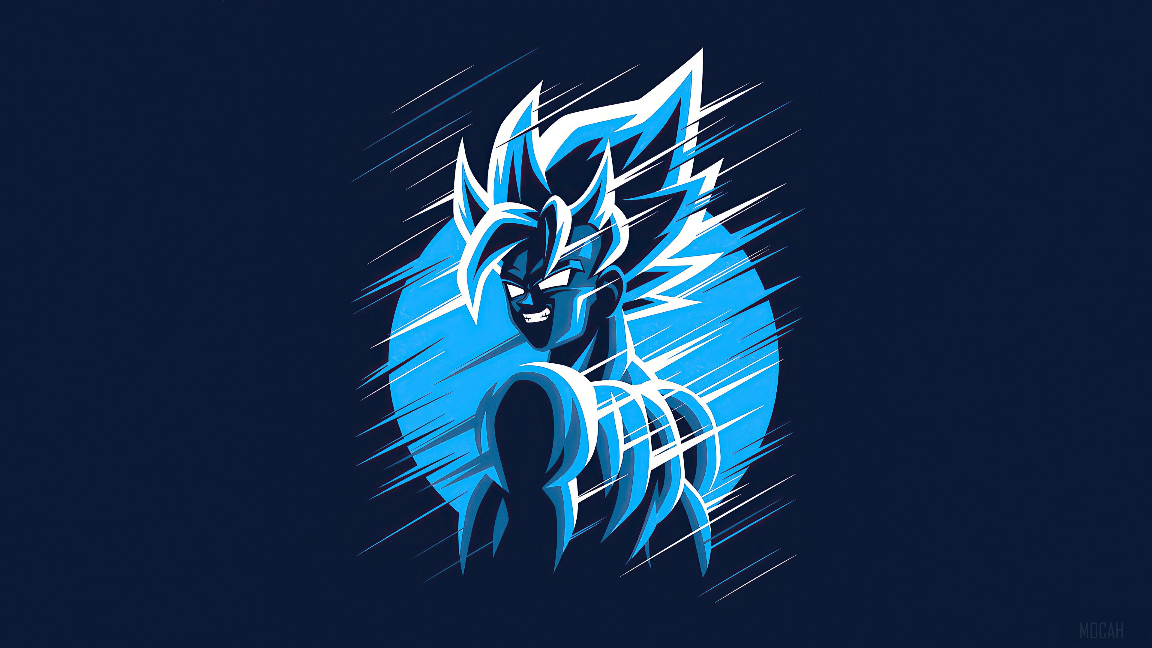 Dragon Ball Z Goku Blue Moon 4k Gallery HD Wallpaper