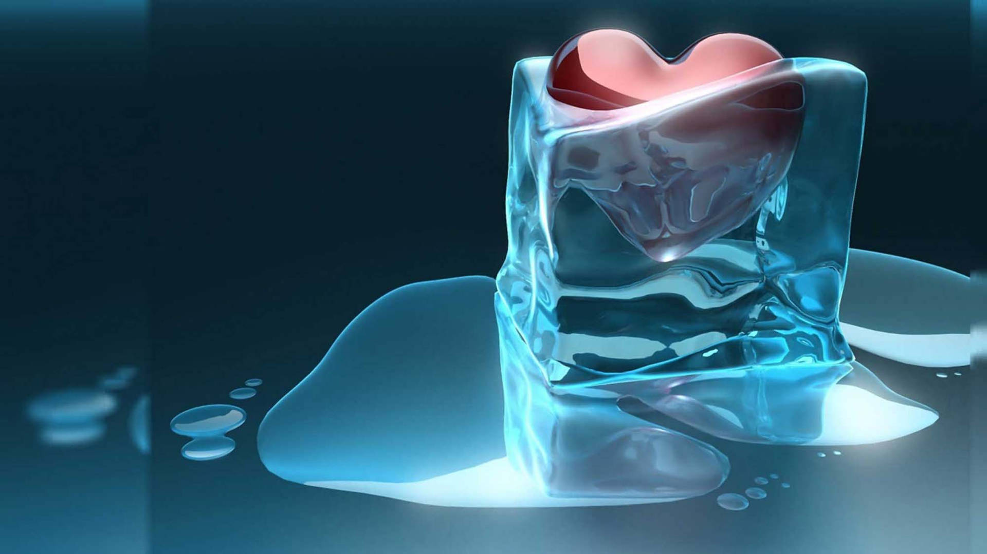Download 3D Cold Ice Heart Wallpaper