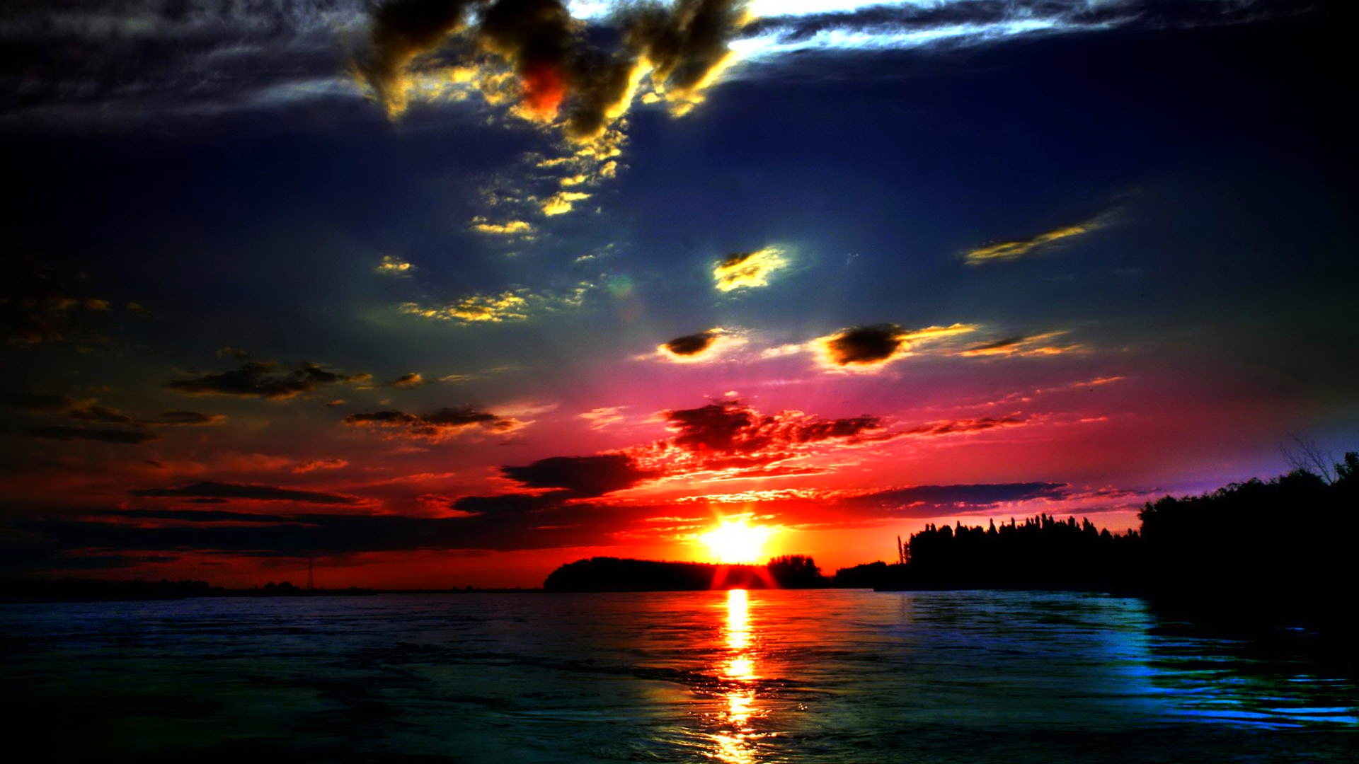 A stunning sunset HD wallpaper 4k background