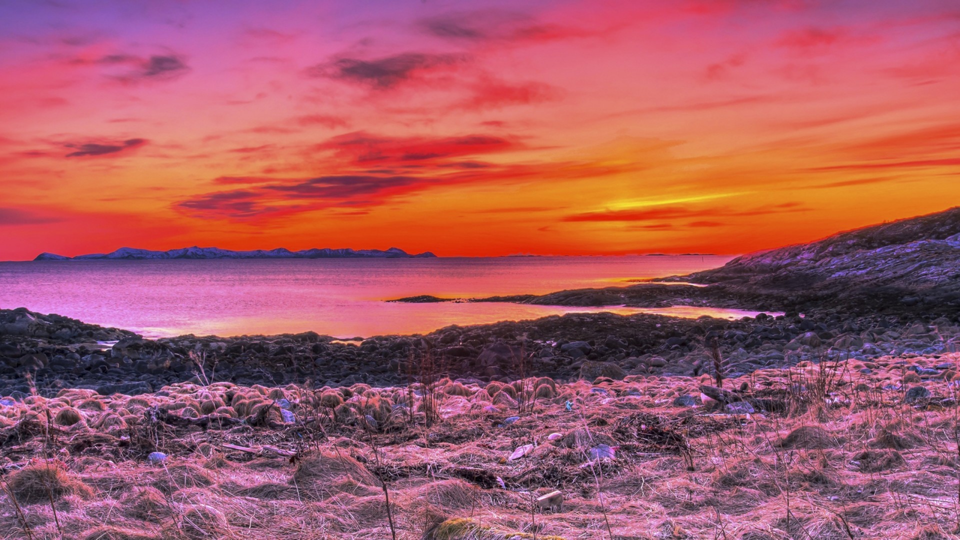 Amazing Sunset Hdr HD Wallpaper