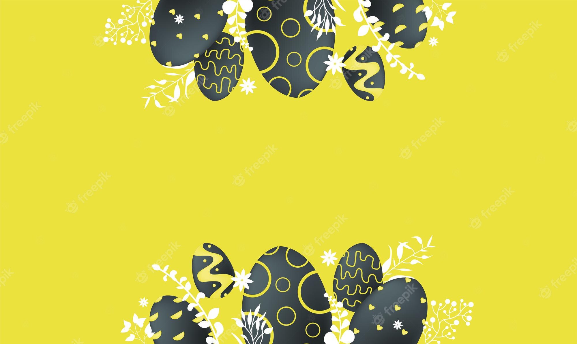 Premium Vector. Happy easter day egg wallpaper background vector holiday event drawing cartoon logo flat