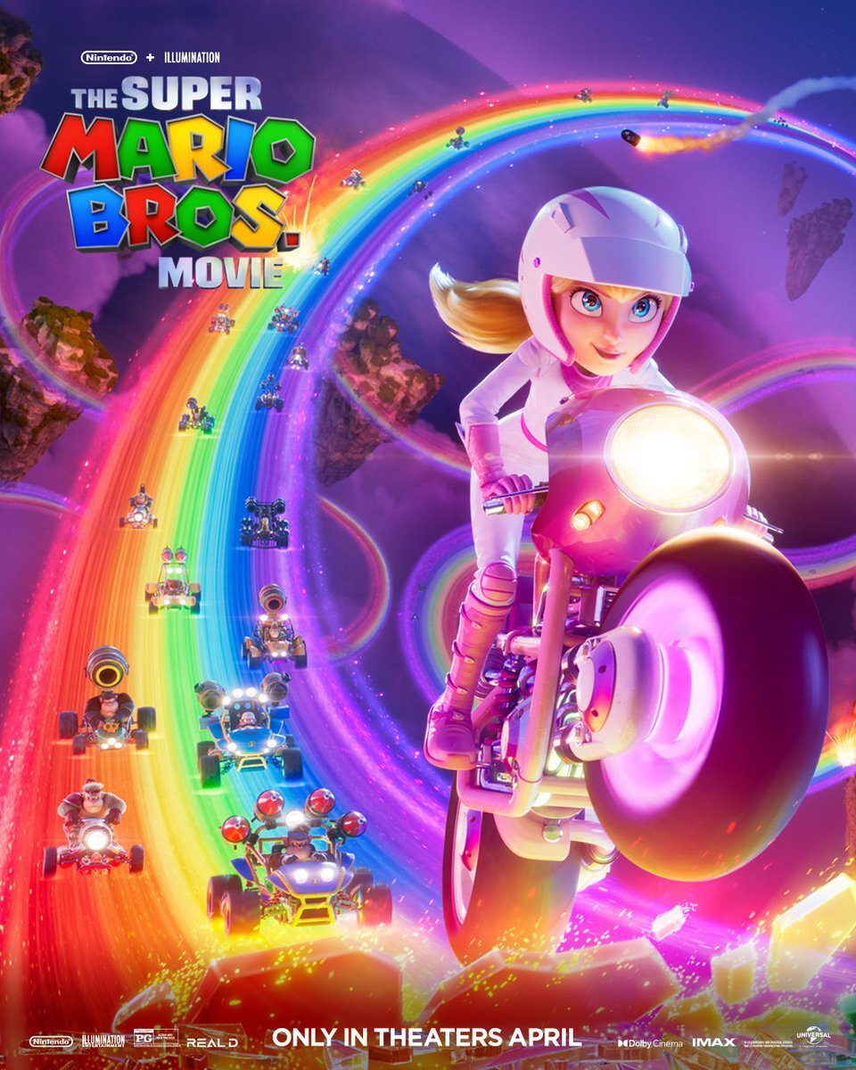 New Super Mario Movie Poster Races Down Rainbow Road