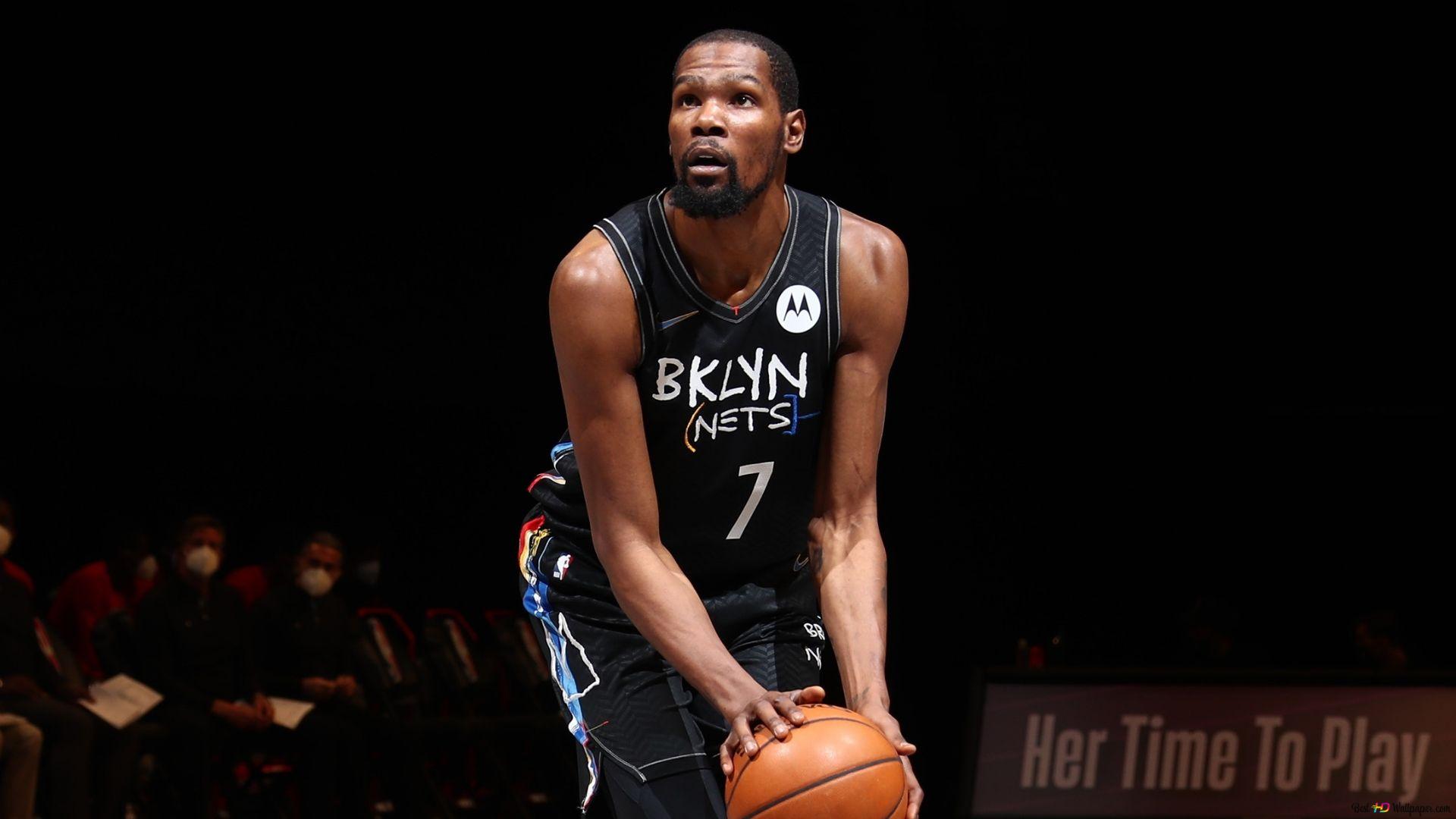 Black background kevin durant preparing to basket HD wallpaper download