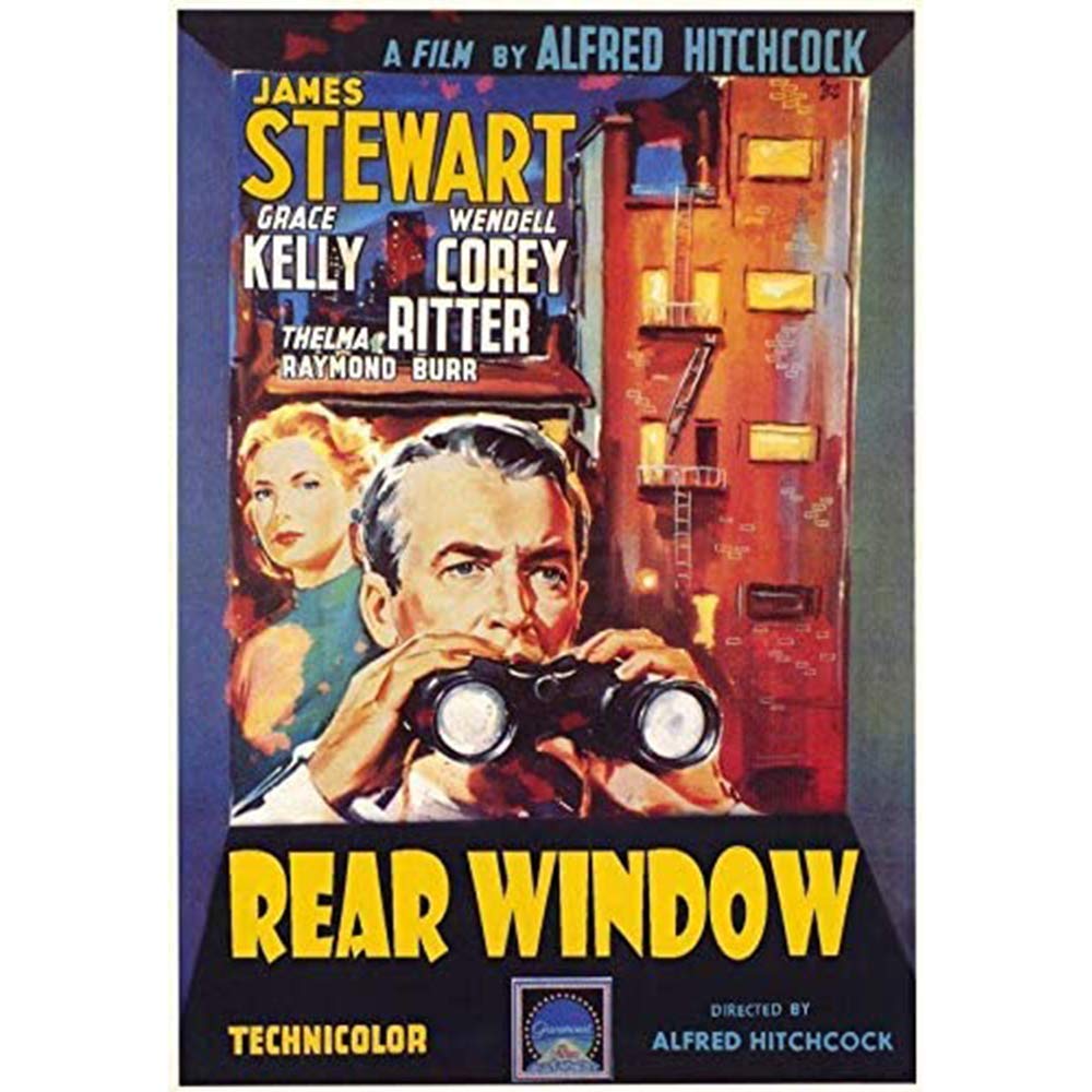 Tin Sign Retro Rear Window Hitchcock Classic Movie Poster Movie Wall Bar Cafe People Cave Retro