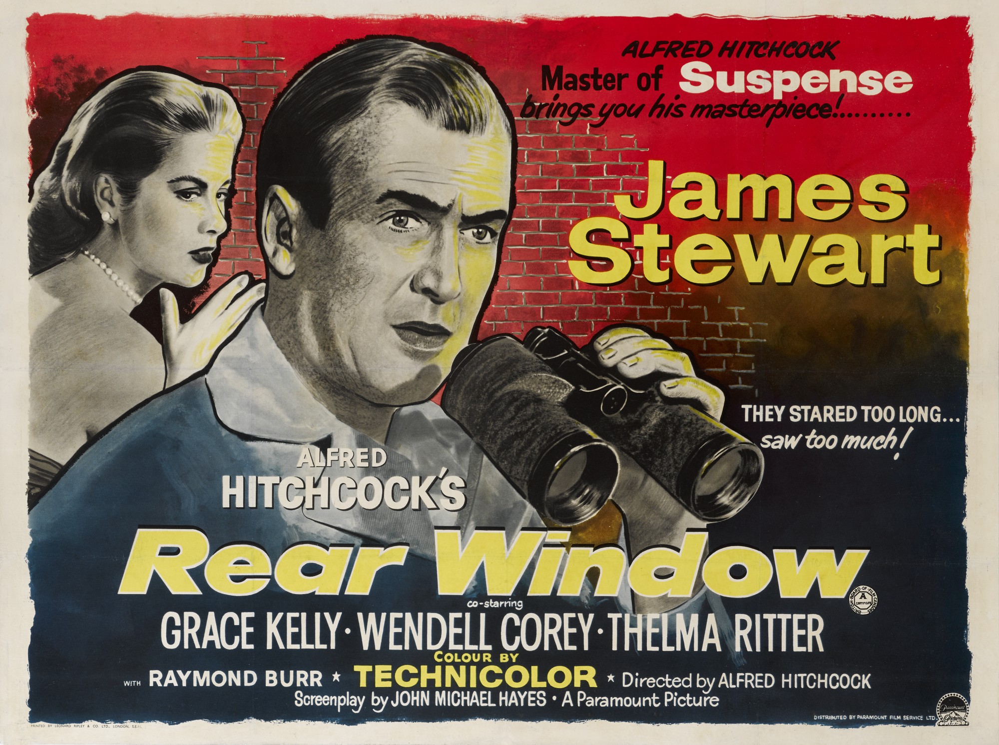 REAR WINDOW (1954) POSTER, BRITISH. Original Film Posters Online