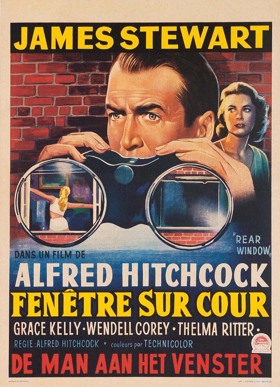Rear Window 1954 Belgian Poster Movie Poster Gallery