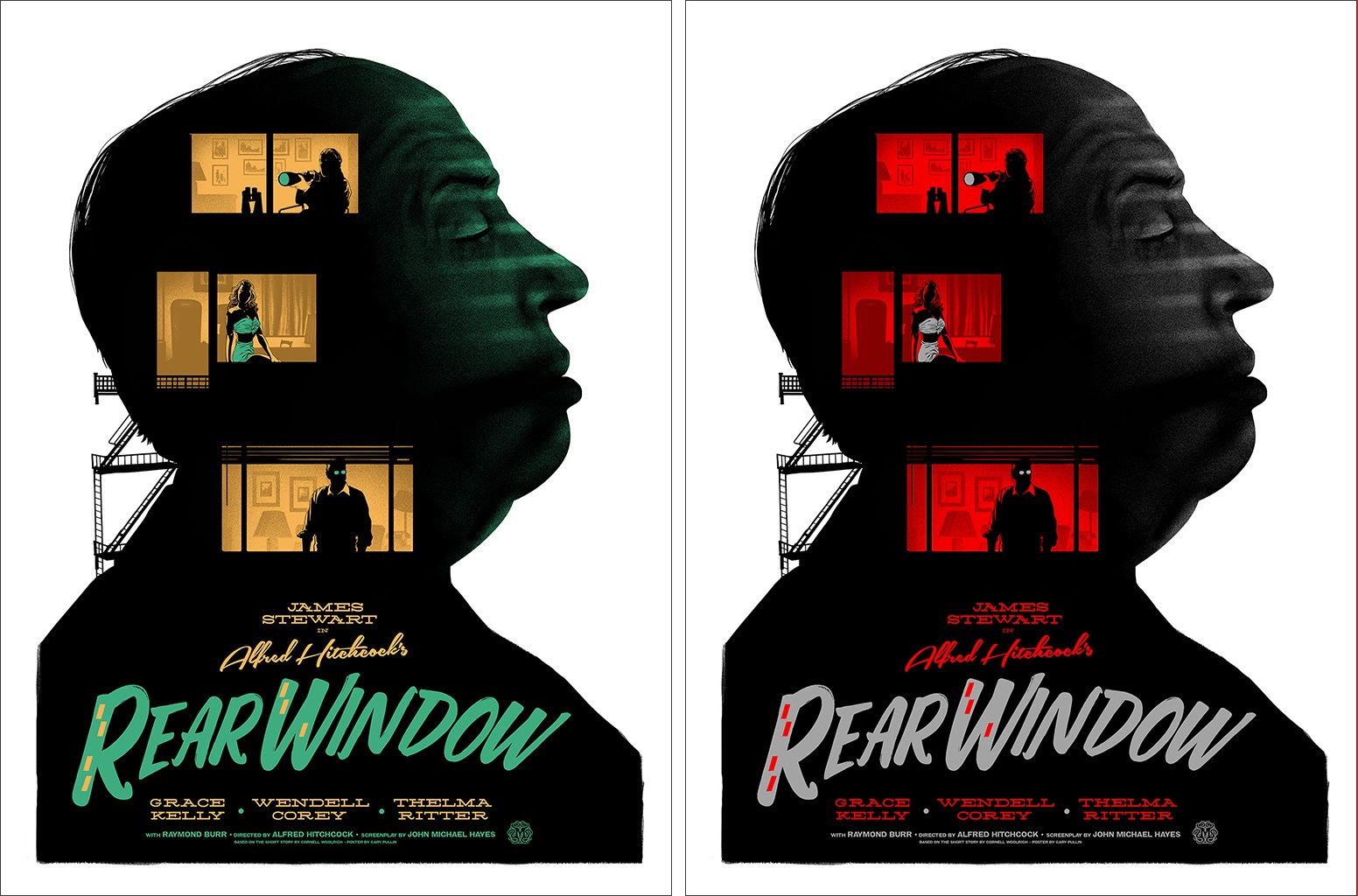 The Blot Says.: Alfred Hitchcock's Rear Window Movie Poster Screen Print by Ghoulish Gary Pullin x Mondo