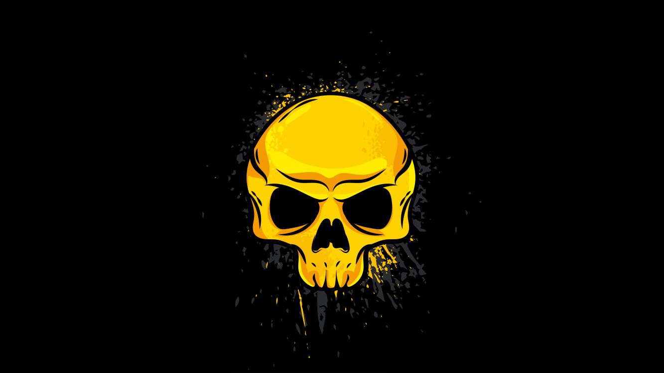 Wallpaper Yellow and Black Emoji Illustration, Background Free Image