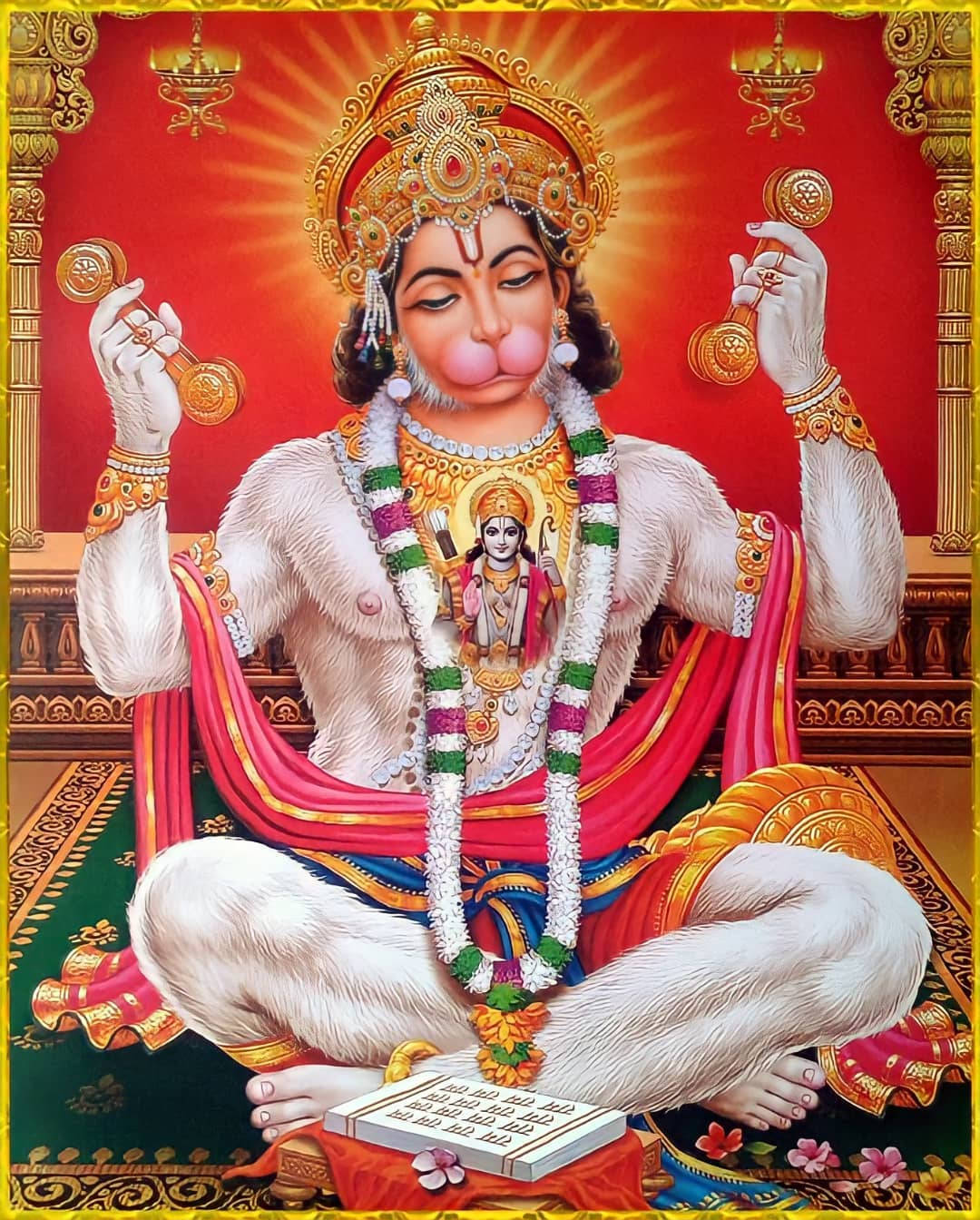 Download Temple Hanuman Art Wallpaper