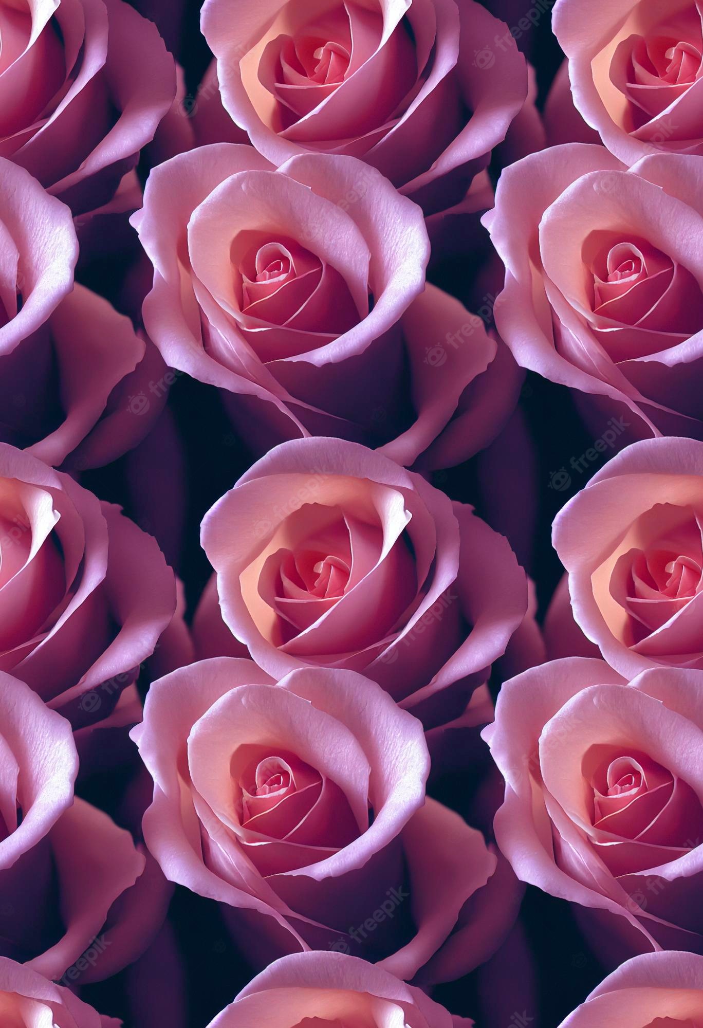 Premium Photo. Beautiful roses seamless background romantic flowers luxury repeating backdrop 3D illustration