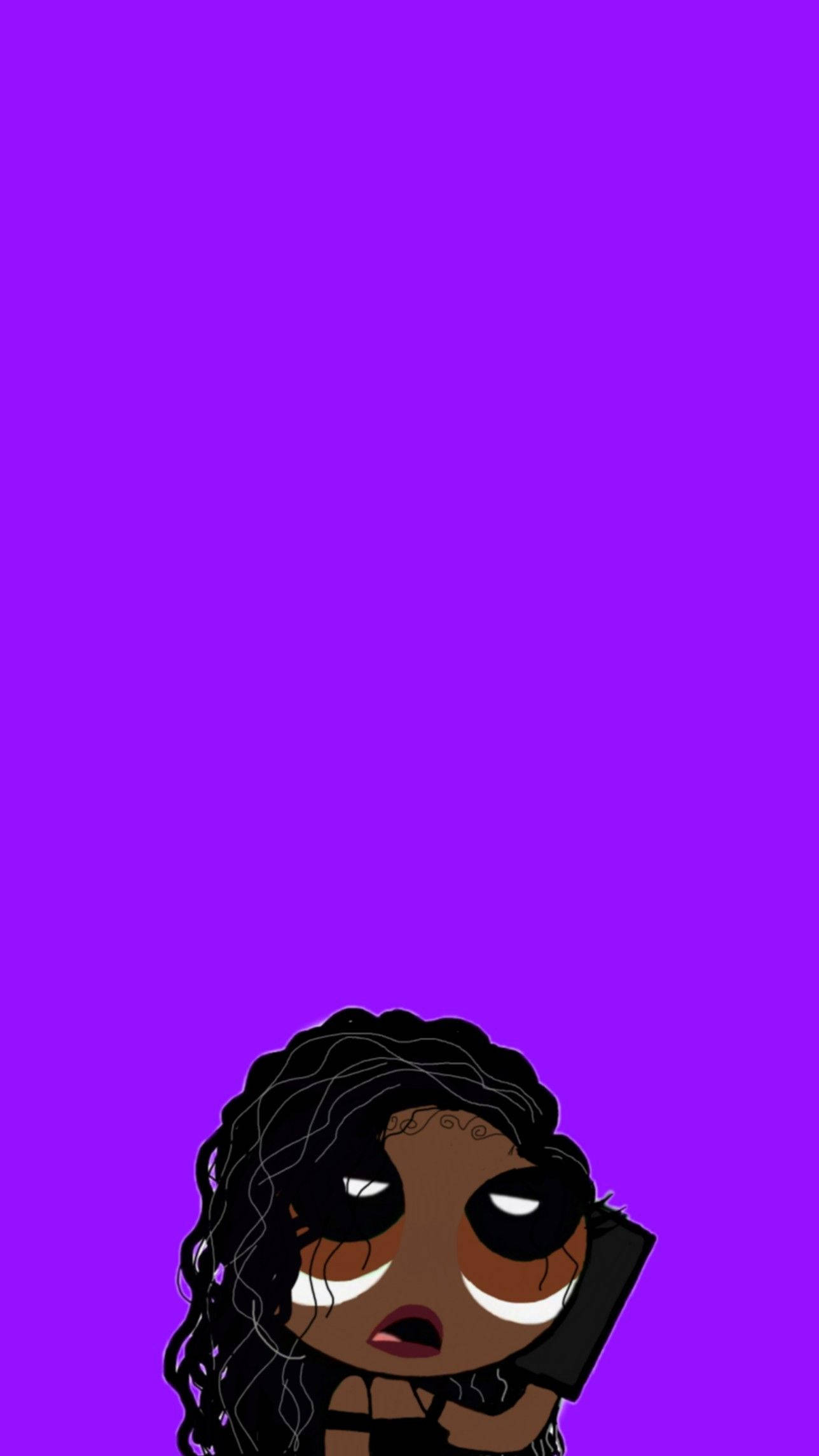 Download Black Powerpuff Girls Violet Backdrop Wallpaper