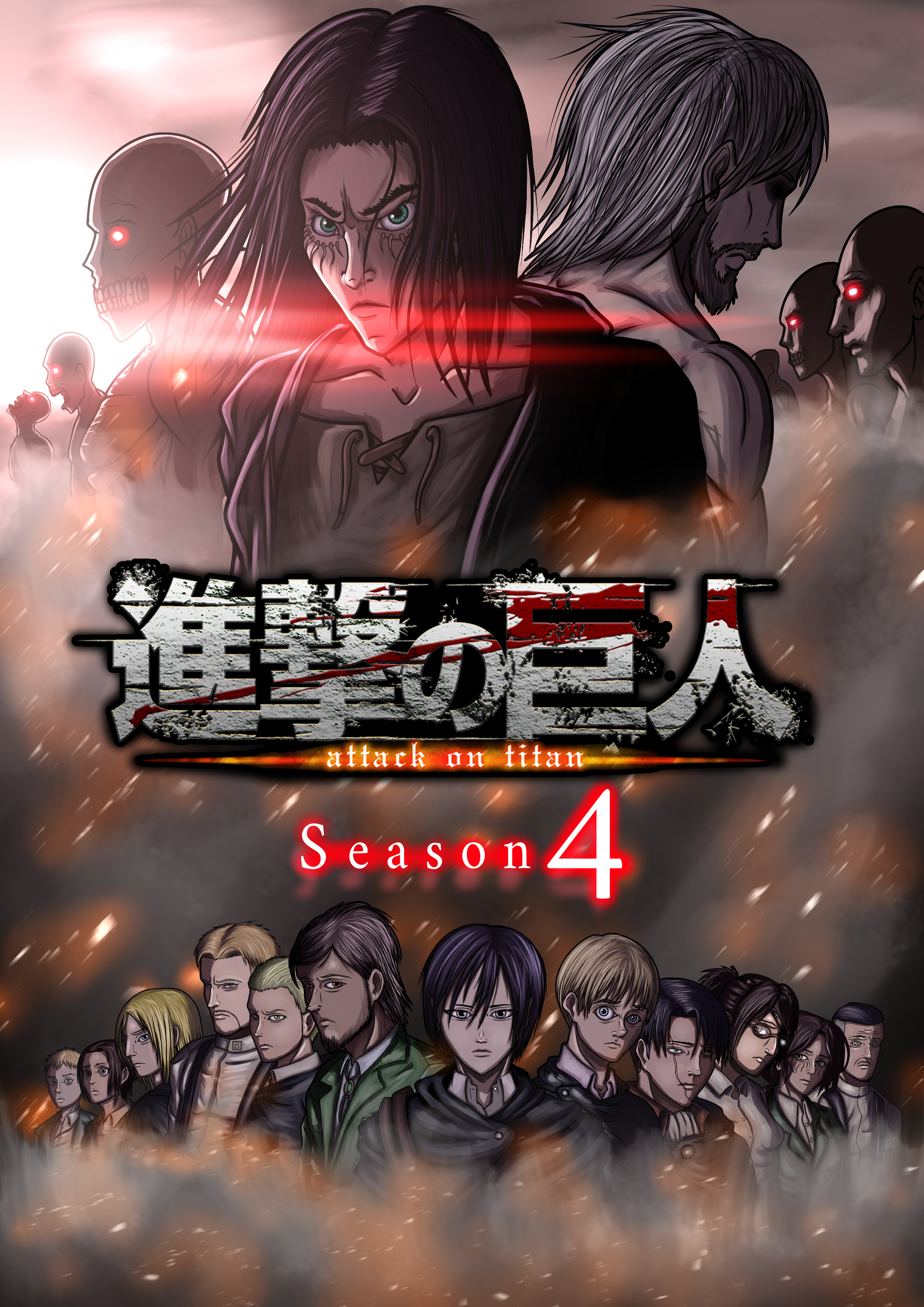 Free download Attack on Titan Season 4 Fan made poster by Drekaava on [2480x3508] for your Desktop, Mobile & Tablet. Explore Aot S4 Wallpaper. S4 League Wallpaper, AOT Levi