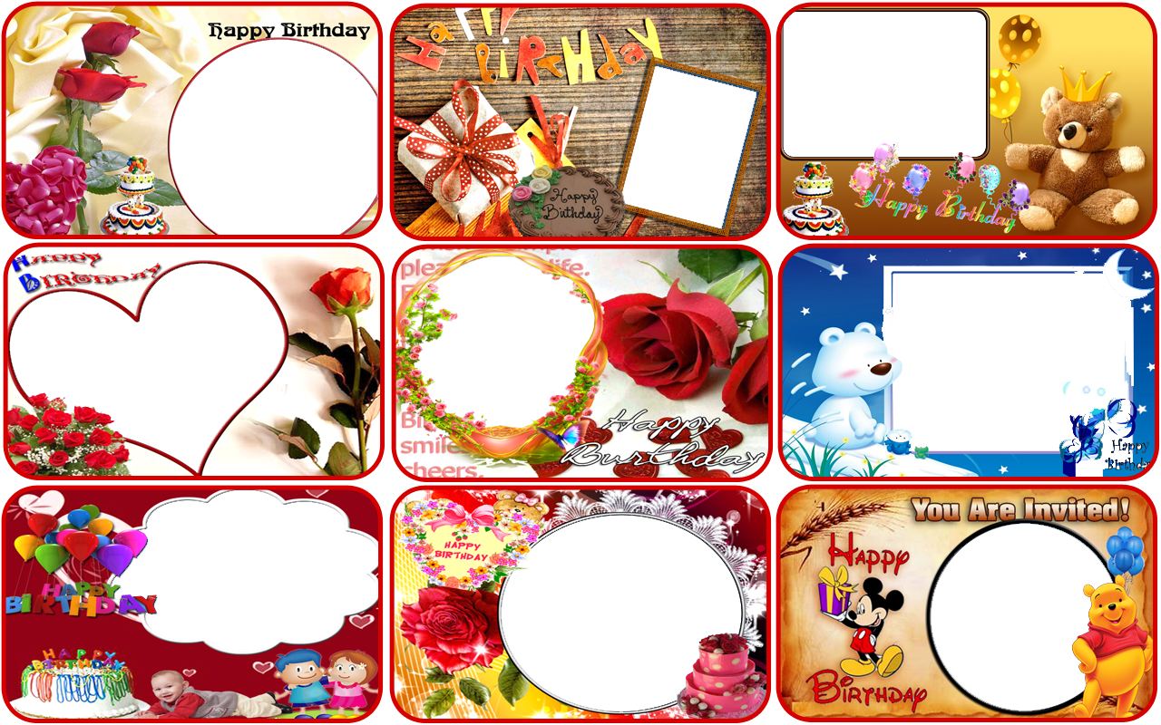 Download Birthday Collage Frame Png PNG Image with No Background