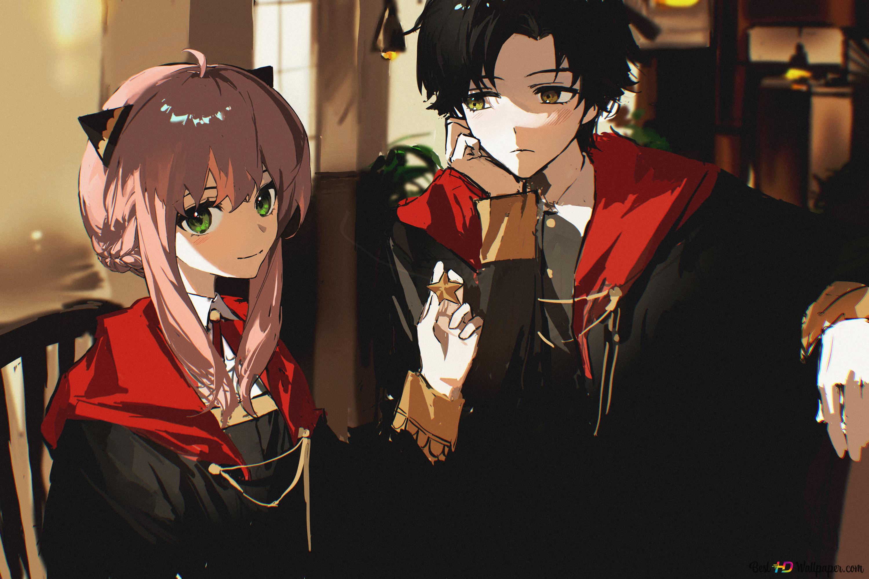 Teens Damian and Anya from Spy x Family 4K wallpaper download