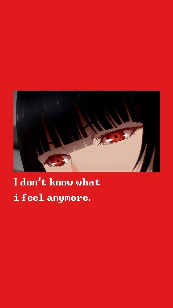Download Red Kakegurui Quote Anime Aesthetic Wallpaper