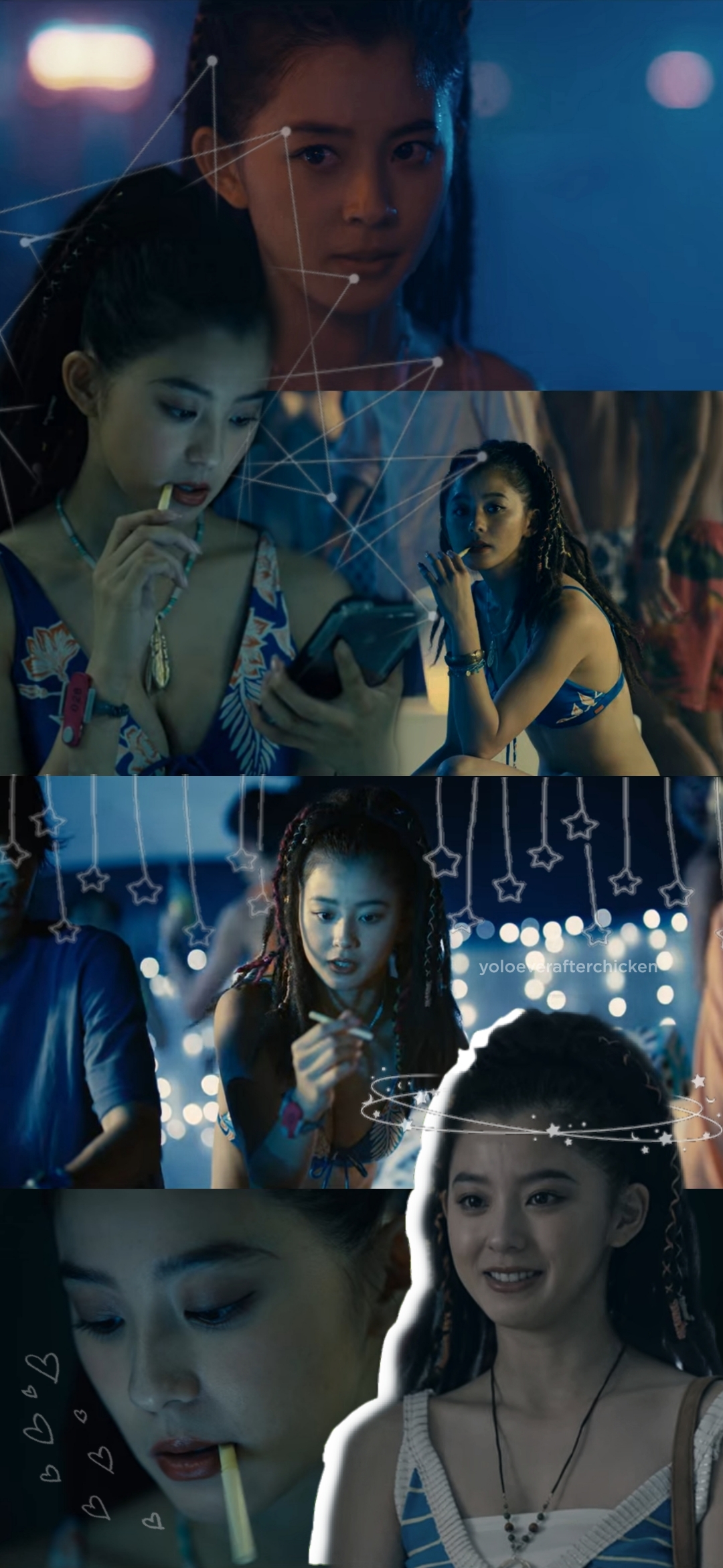 Made an edit + wallpaper of Hikari Kuina (aka Aya Asahina), probably my favourite character ( i had so many screenshots of her that I couldn't include them all in one)