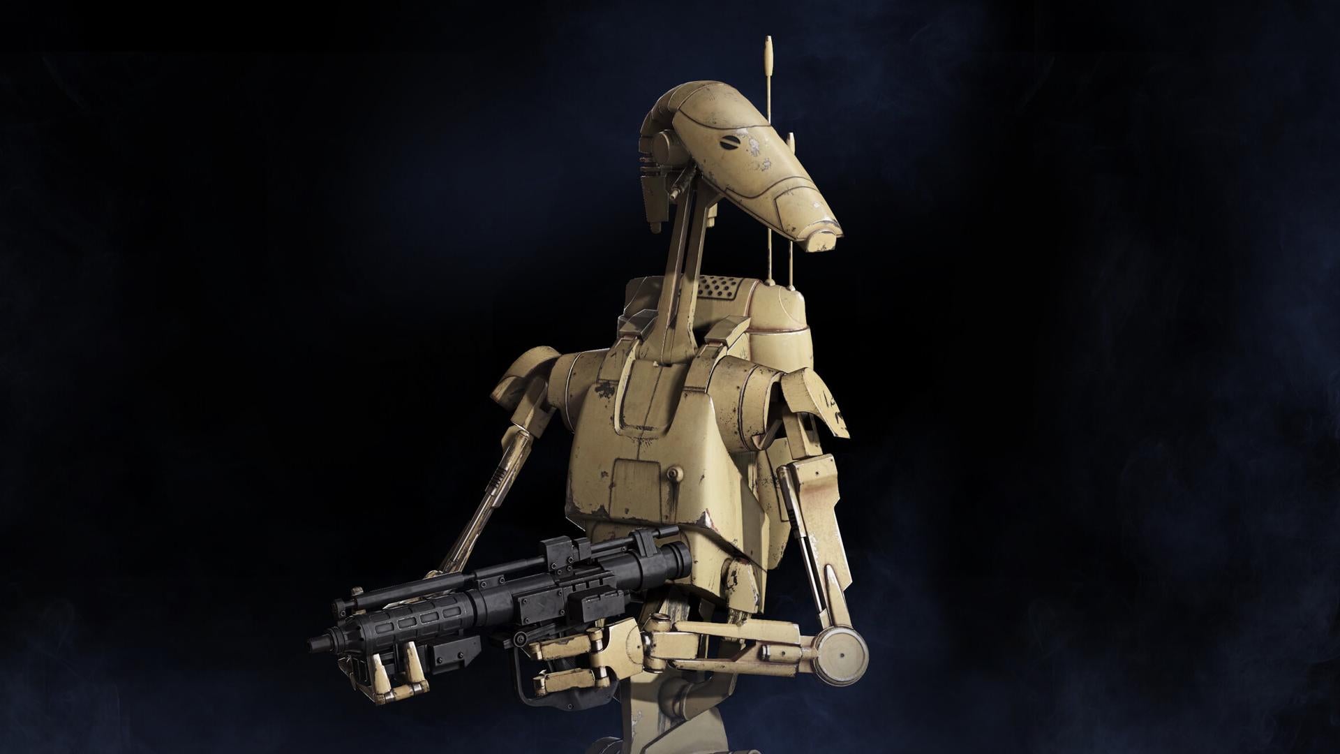 Edited the B1 Battle Droid wallpaper for my android phone, thought some of you might like it