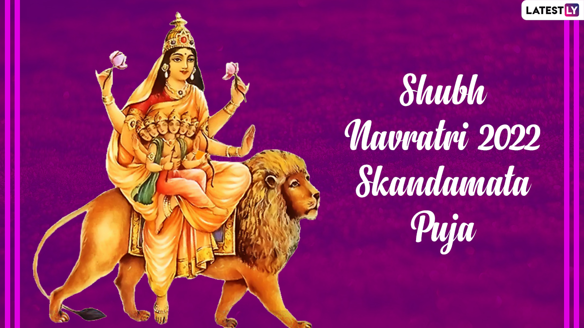 Navratri 2022 Wishes for Maa Skandamata Puja: Celebrate Fifth Day of Sharad Navratri by Sending Skandmata Devi Image, Wallpaper, Festive Quotes & SMS to Loved Ones