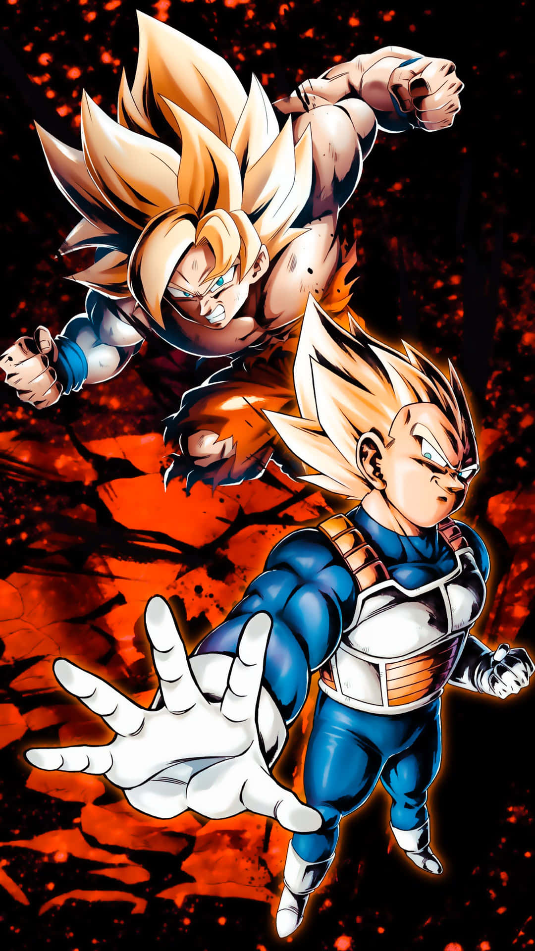 Download Goku And Vegeta Dragon Ball Z Black And Red Aesthetic Wallpaper
