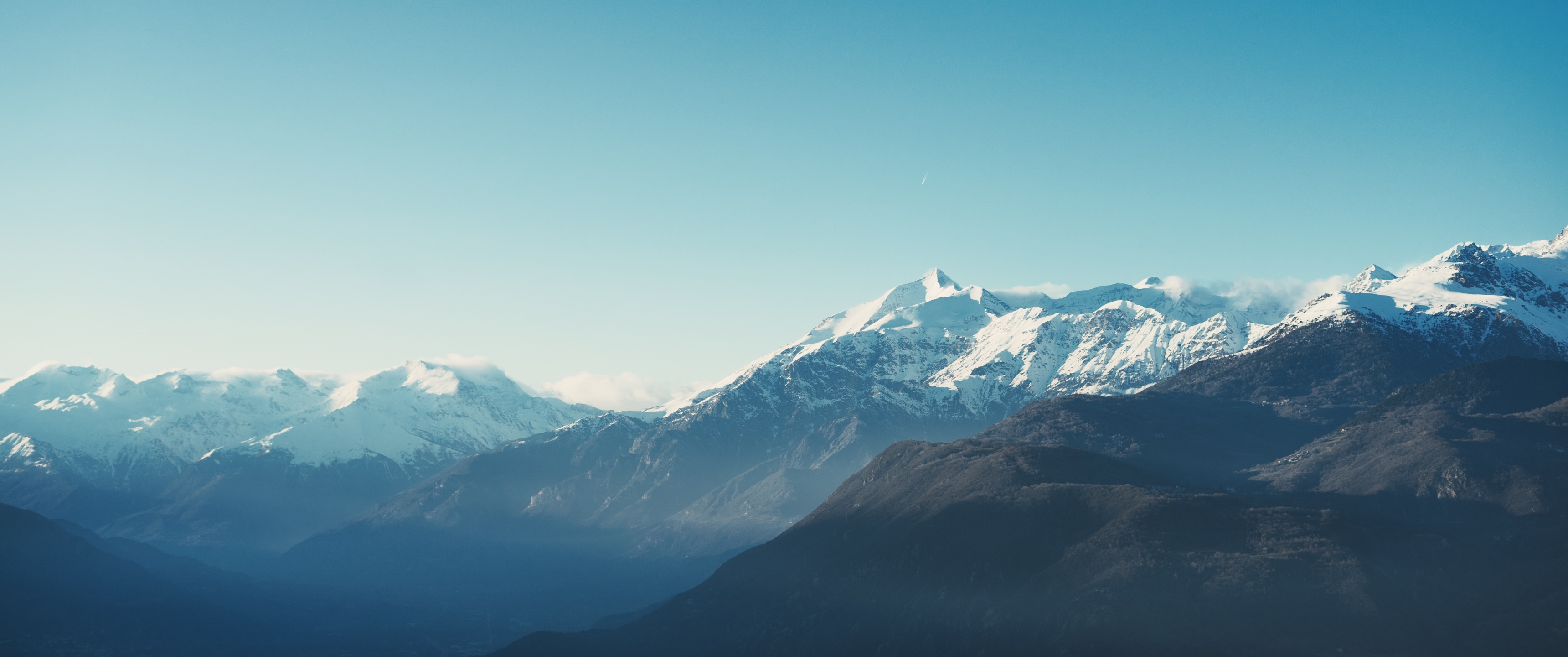 Mountains Wallpaper 4K, Winter, Daytime, Nature