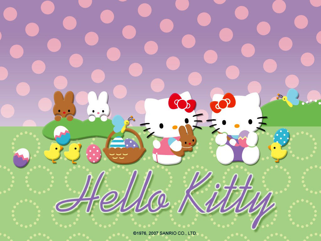 Free download Hello Kitty cute Easter bunny desktop wallpaper background 1024x768 [1024x768] for your Desktop, Mobile & Tablet. Explore Cute Disney Spring Wallpaper. Cute Spring Background, Cute Disney Character