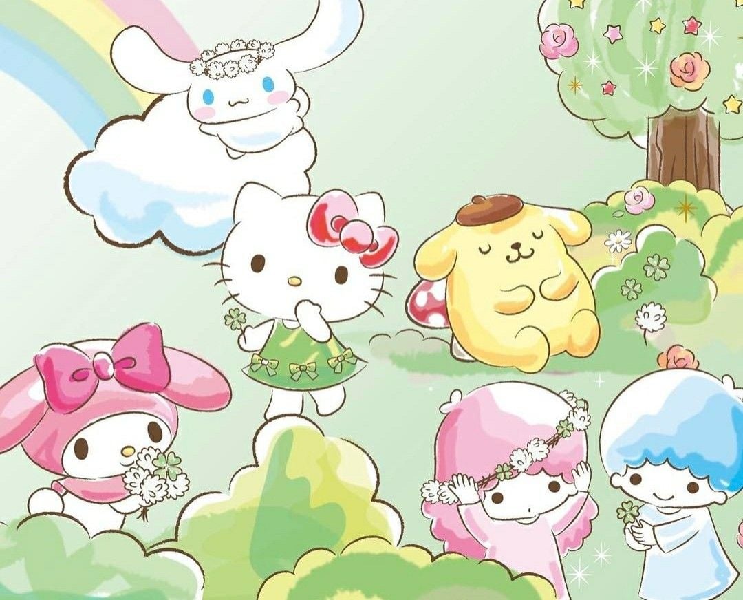 Sanrio Friends. Hello spring wallpaper, Hello kitty wallpaper, Sanrio wallpaper
