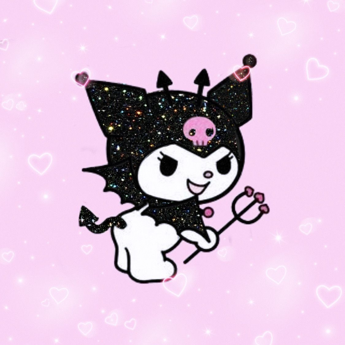 glitter Kuromi. Anime, Hello kitty, Minnie