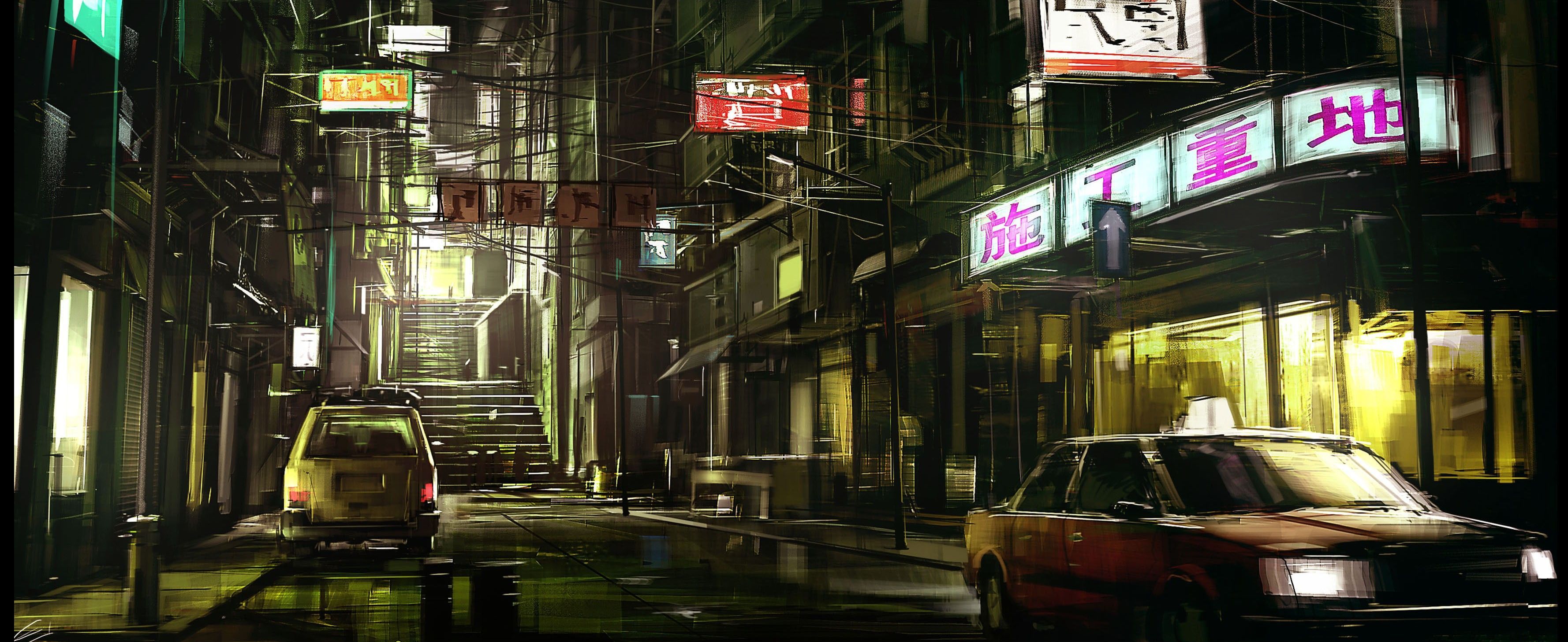Japan Street Night Wallpaper - Dark street, Japan street, Cityscape