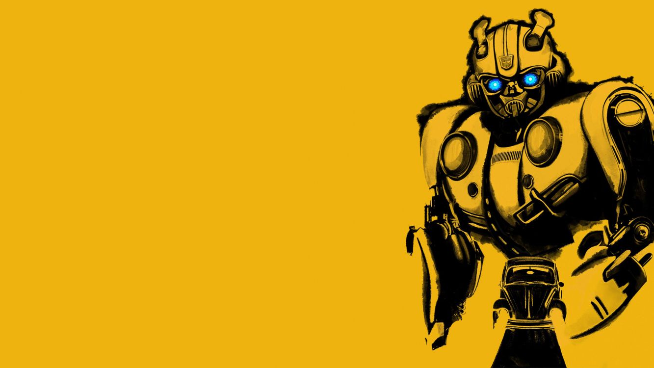 Wallpaper Robot, Bumblebee, Transformers, Film Poster, Yellow, Background Free Image