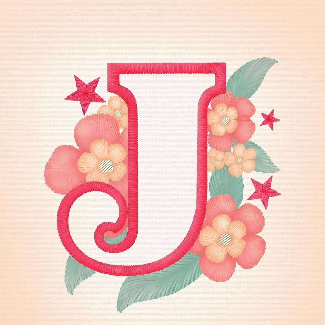 Download Beautiful Pink Letter J Wallpaper