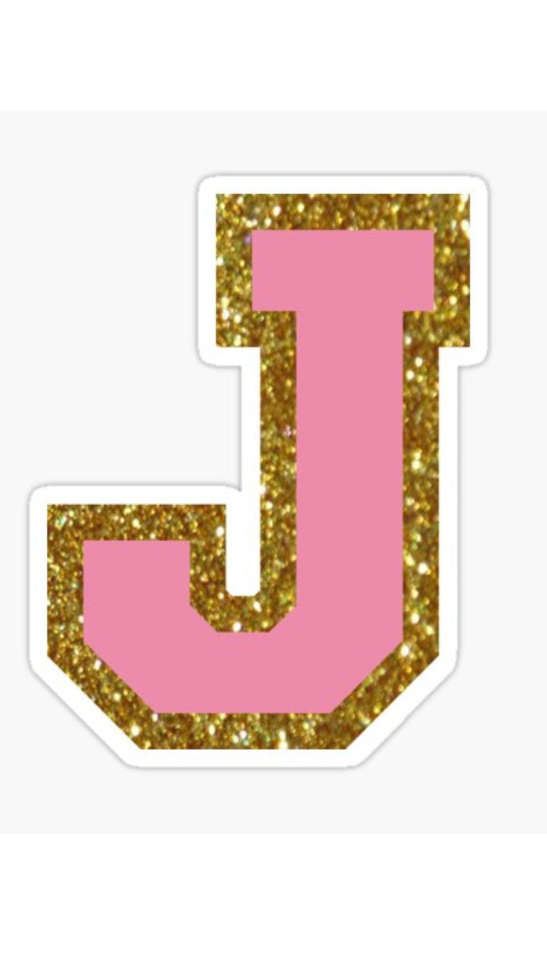 Download Glittered Pink Letter J Wallpaper
