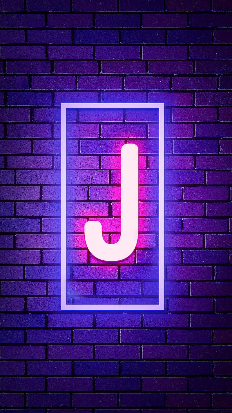 Download Neon Letter J Wallpaper