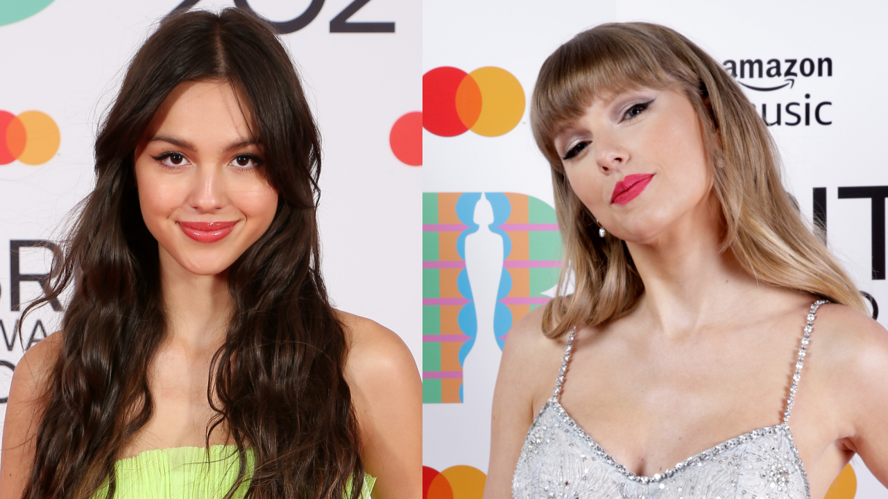 Olivia Rodrigo Takes a Selfie With Her Idol Taylor Swift at the 2021 BRIT Awards