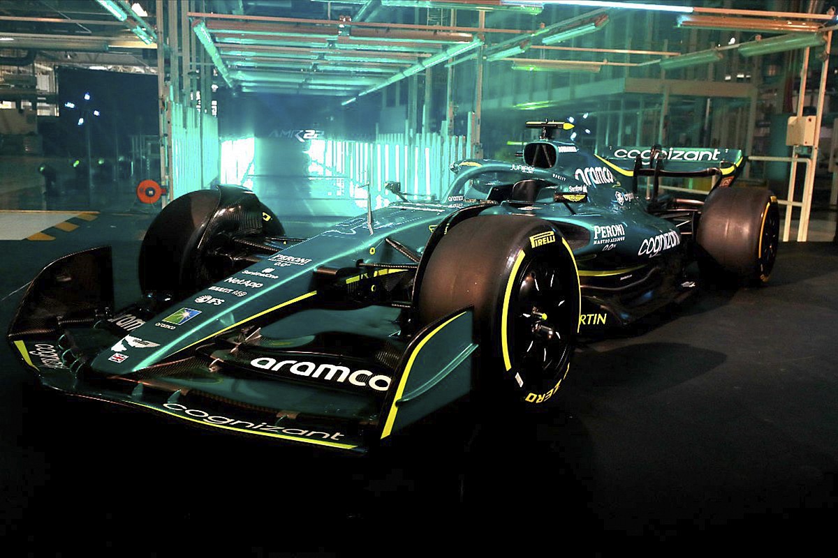 Aston Martin reveals AMR22 Formula 1 car with updated livery