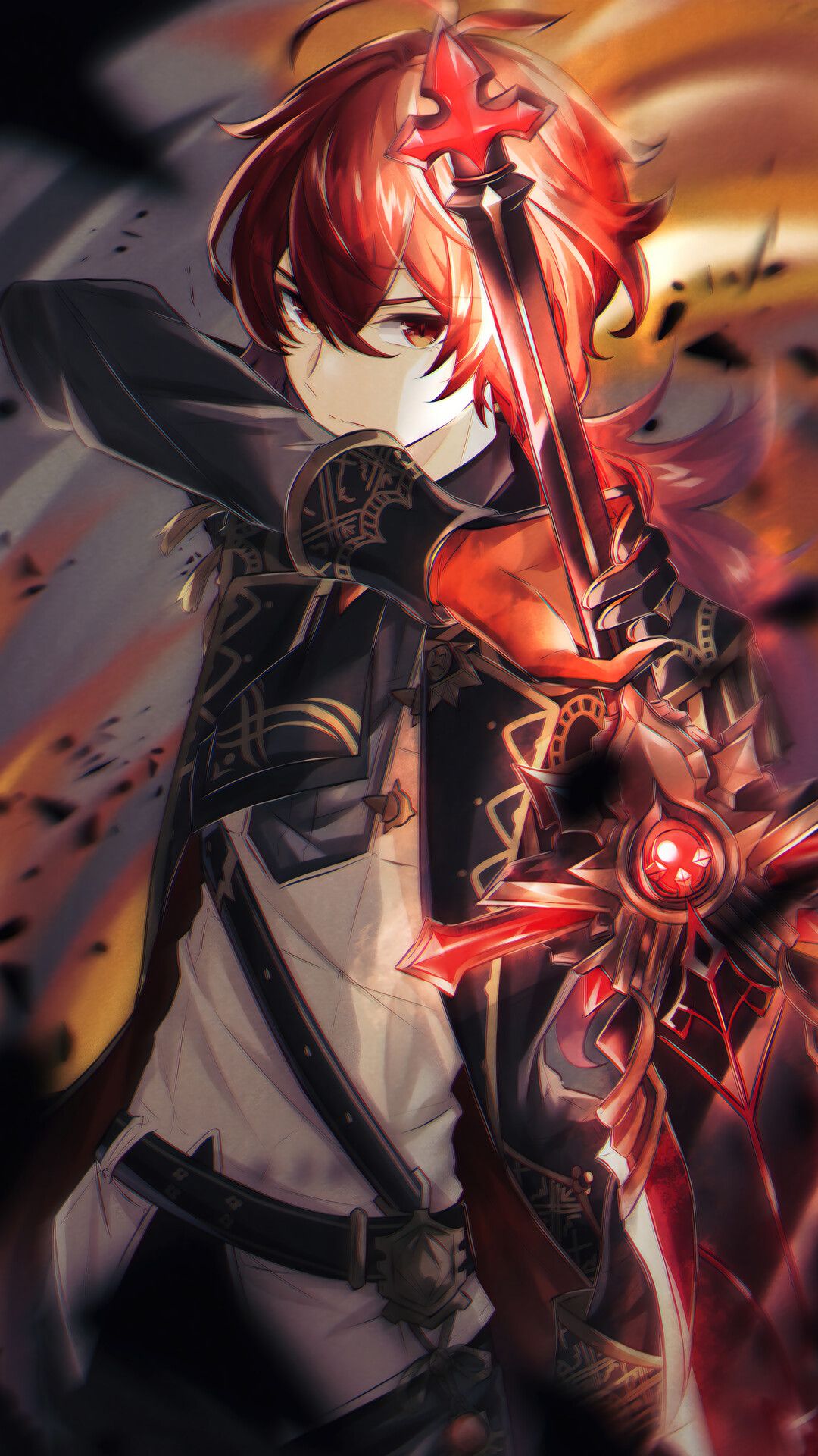 Diluc Genshin Impact Wallpaper Diluc Background Download