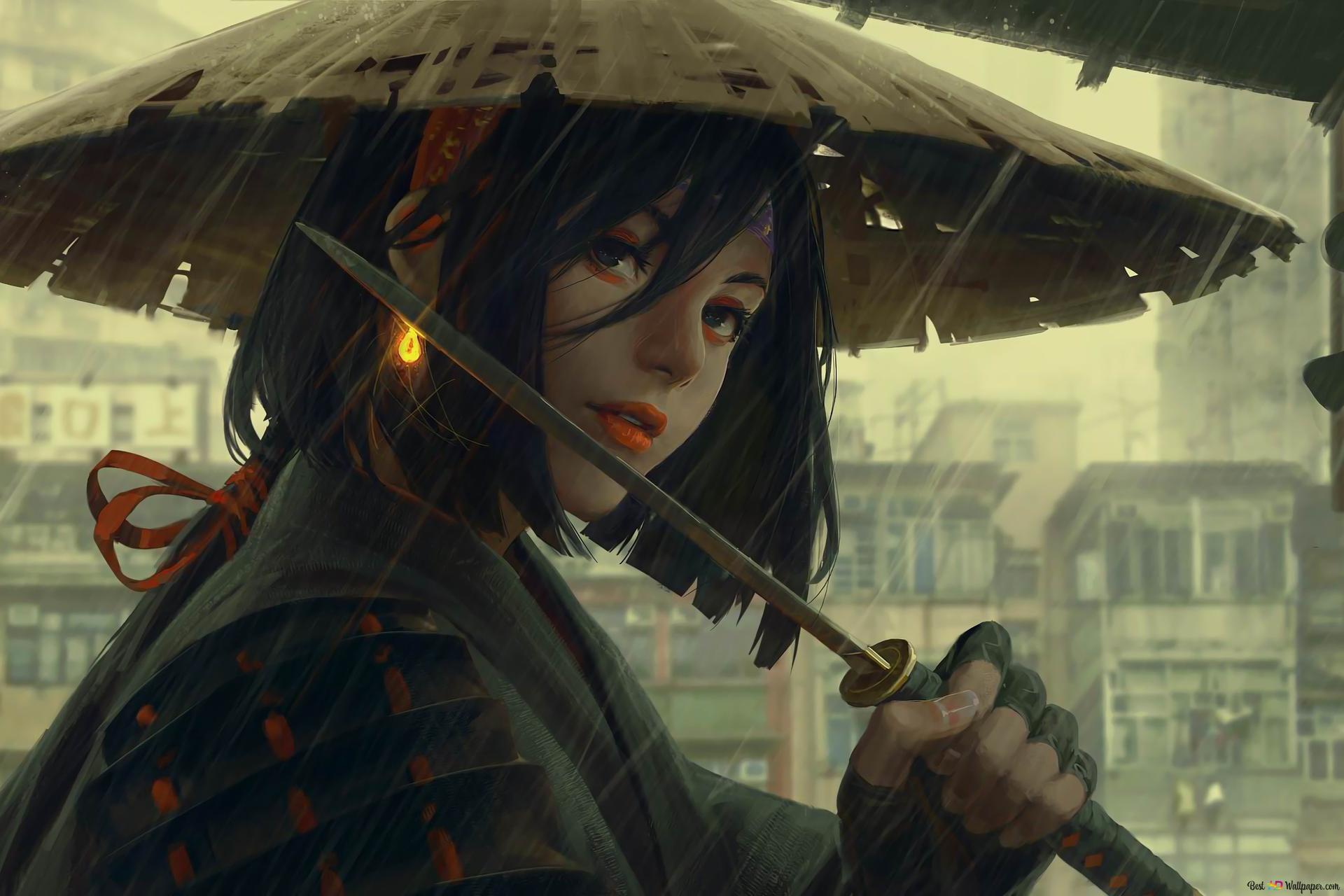 Samurai Girl Revenge 4K wallpaper download