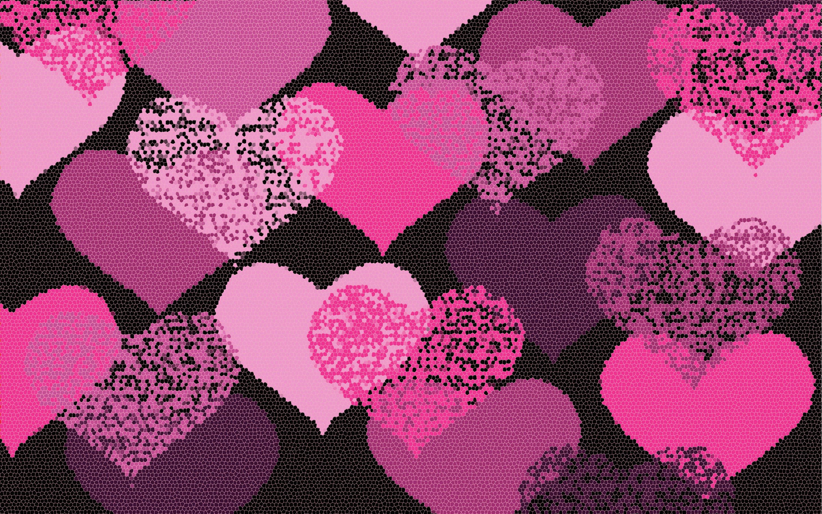 Wallpaper Heart, Pink, Pattern, Purple, Magenta, Background Free Image