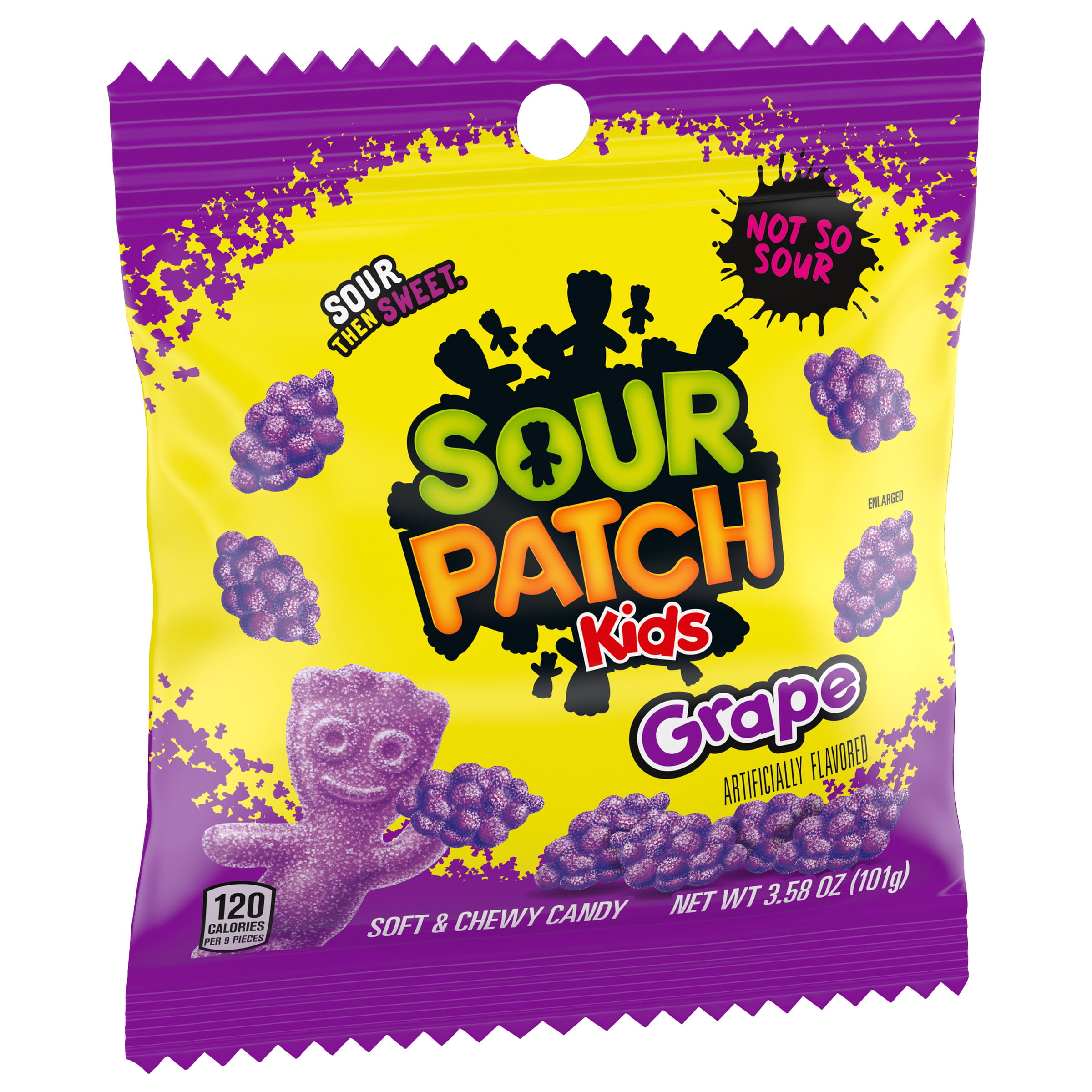SOUR PATCH KIDS Grape Soft and Chewy Candy, 3.58 oz