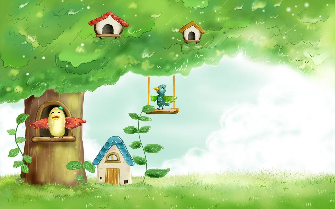 Free download Charming cartoon spring wallpaper HD Wallpaper [1280x800] for your Desktop, Mobile & Tablet. Explore Spring Cartoon Wallpaper. Cartoon Background, Free Cartoon Wallpaper, Cartoon Panda Wallpaper