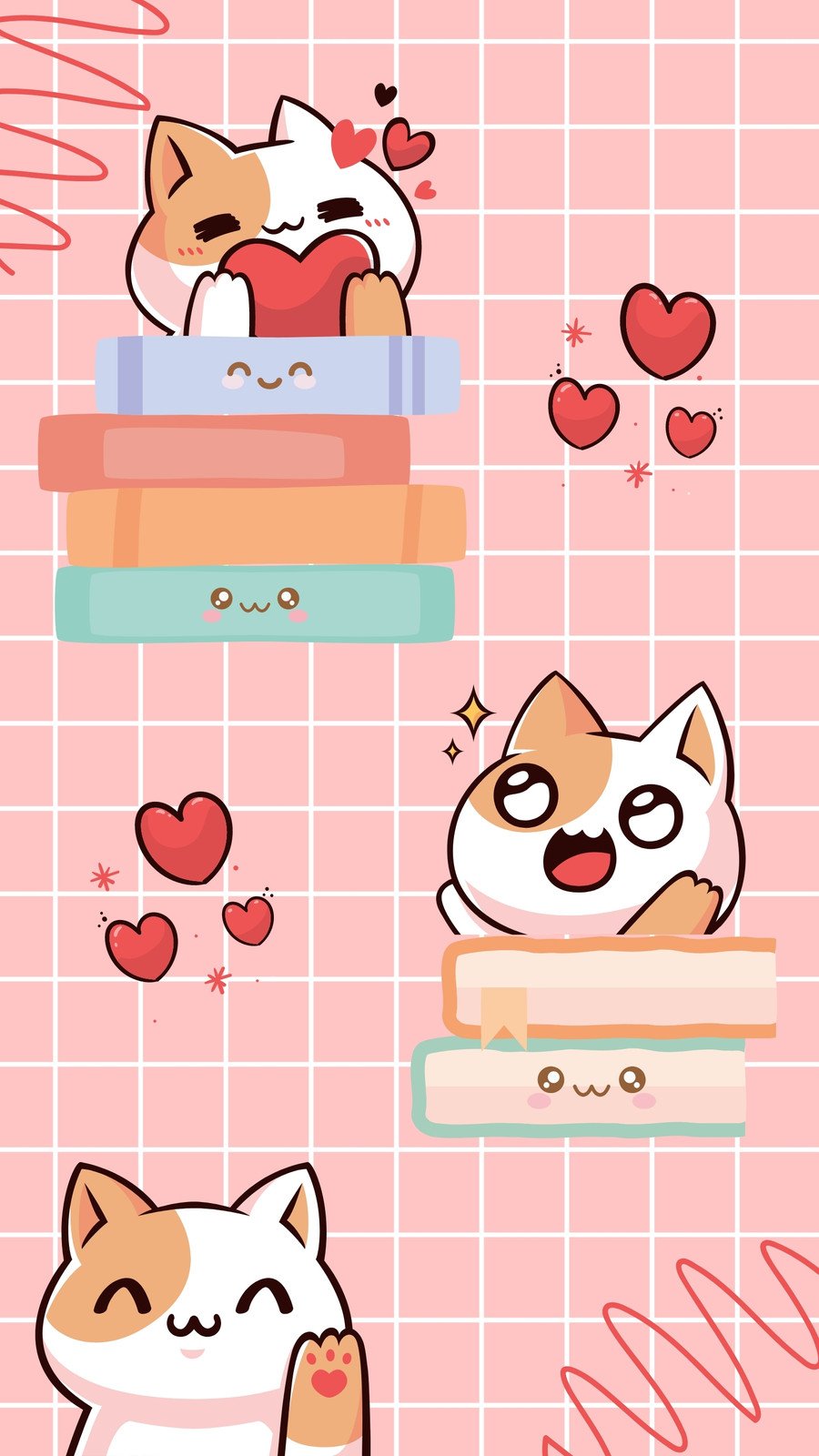 Free customizable cat phone wallpaper templates