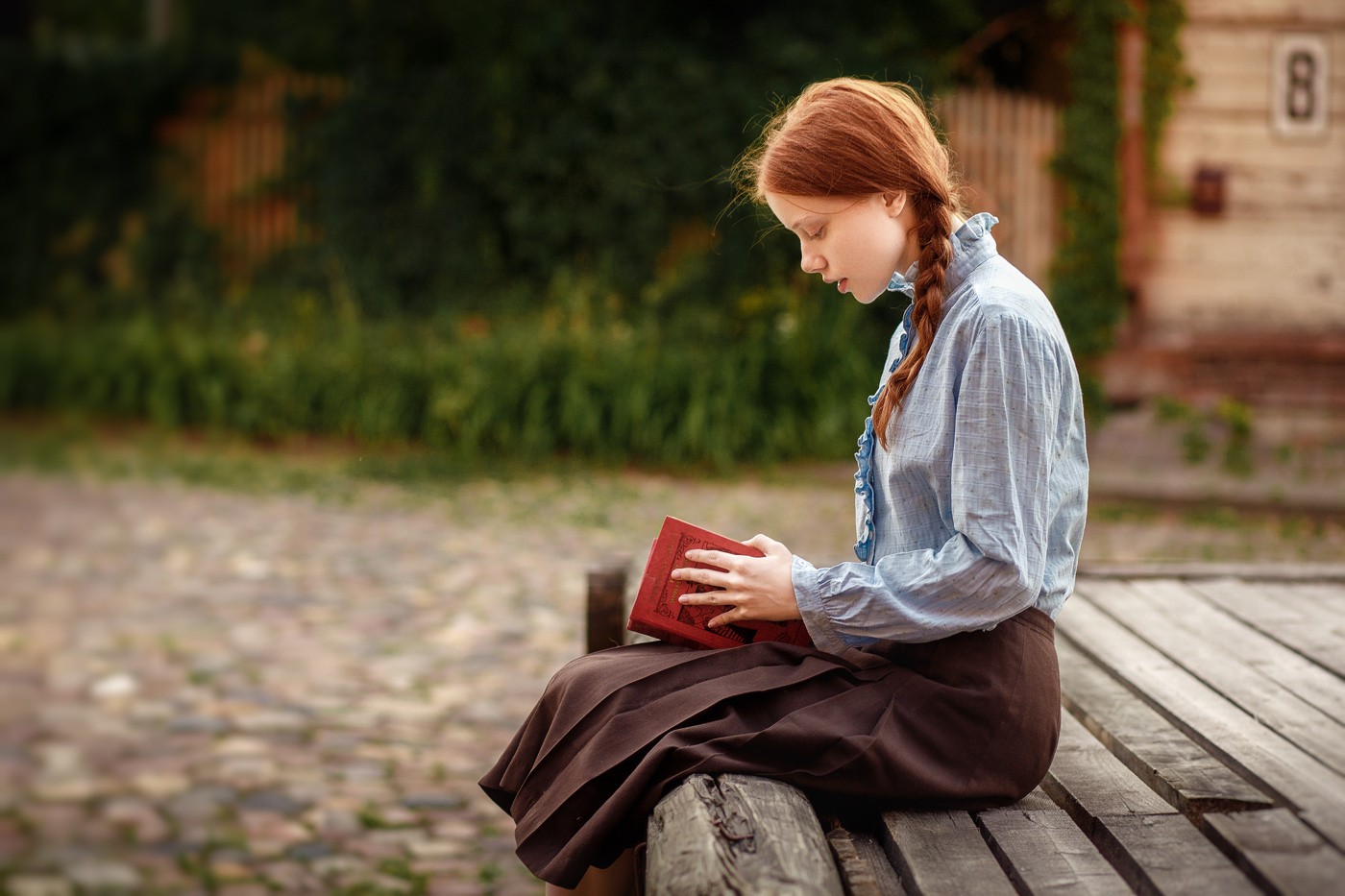 Wallpaper, women, redhead, sitting, dress, books, skirt, introvert, spring, Person, romance, autumn, child, girl, beauty, woman, lady, photograph, human positions, portrait photography, photo shoot 1400x933