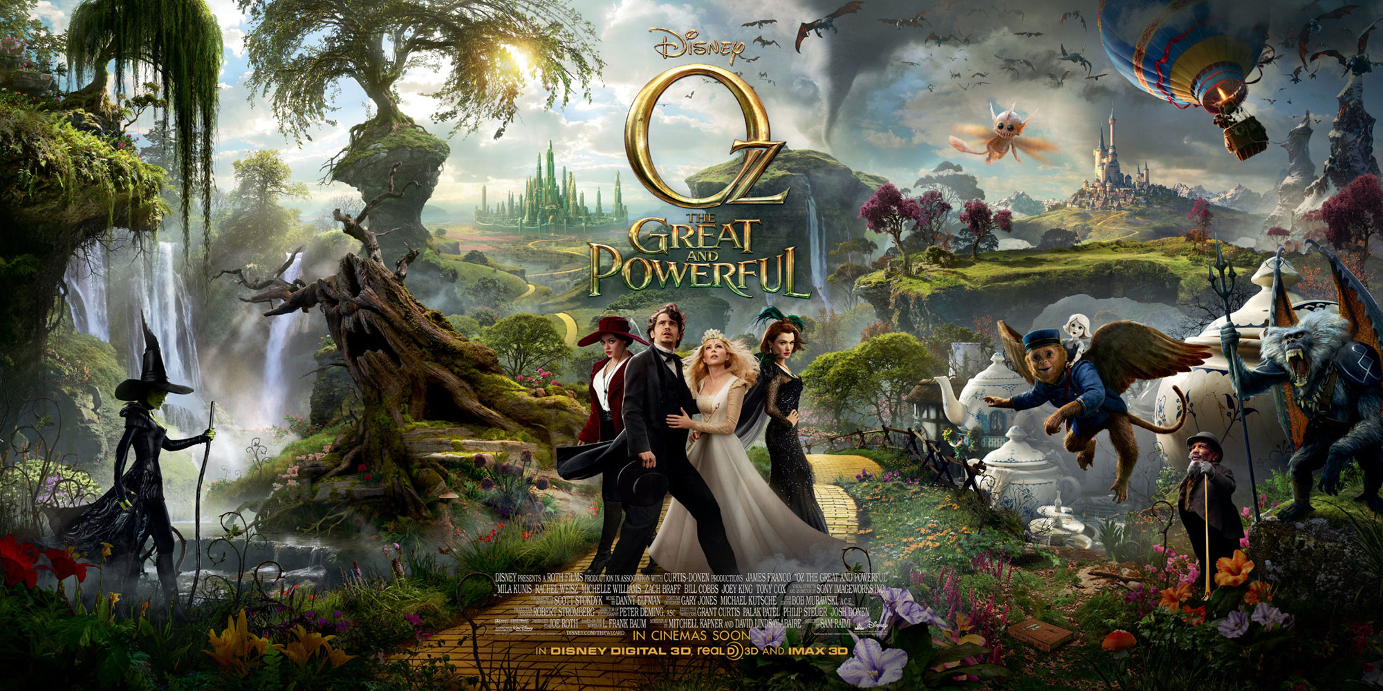 Full Triptych Poster for 'Oz: The Great and Powerful' Revealed