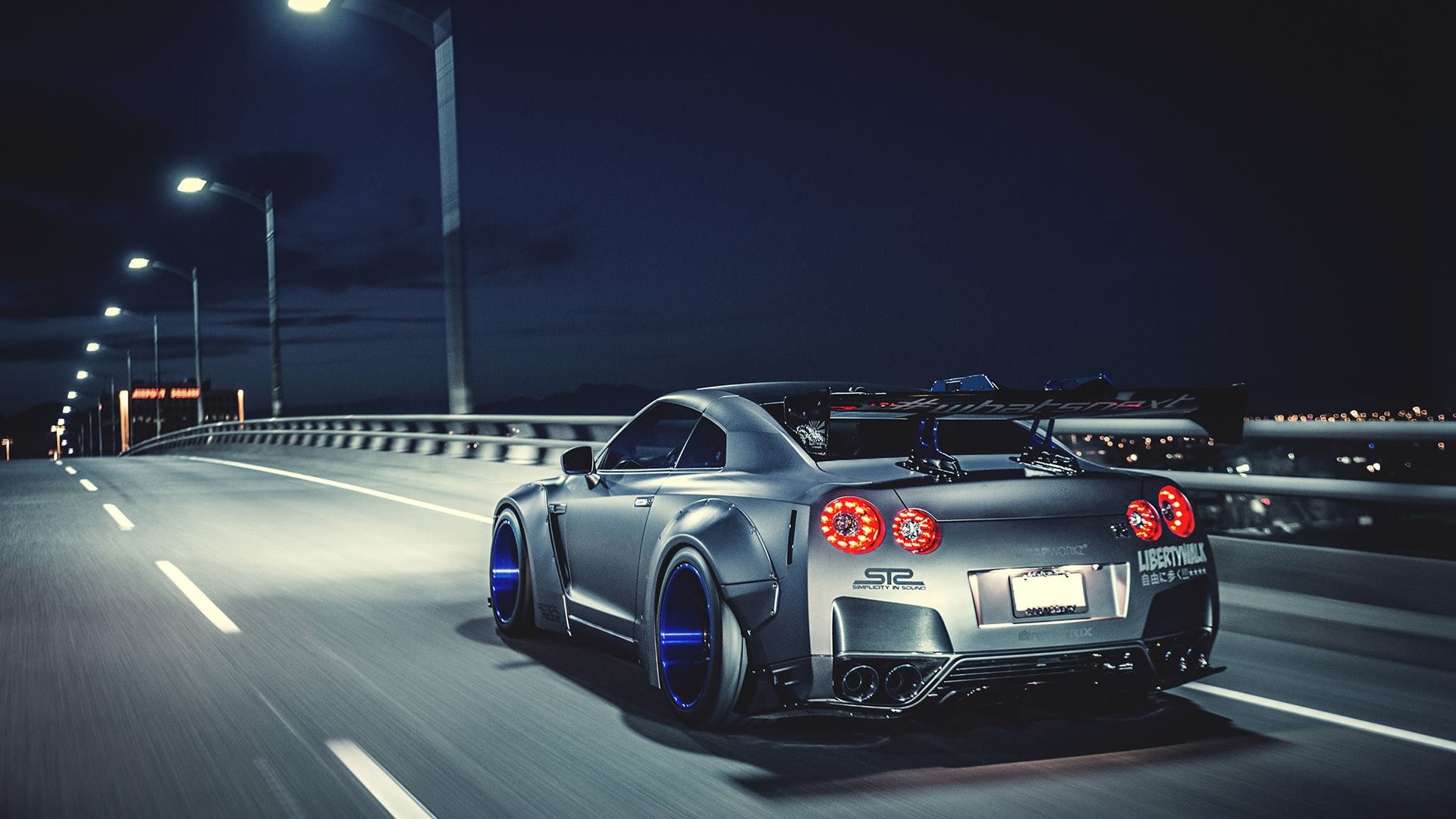 Liberty Walk, Car, Colored Wheels, Nissan GT R Gallery HD Wallpaper