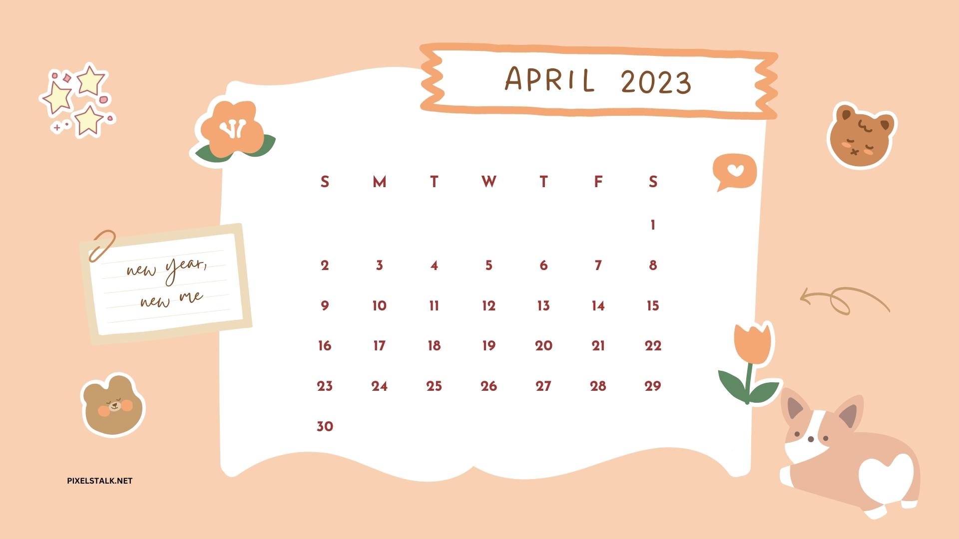 April 2023 Calendar Background For Desktop