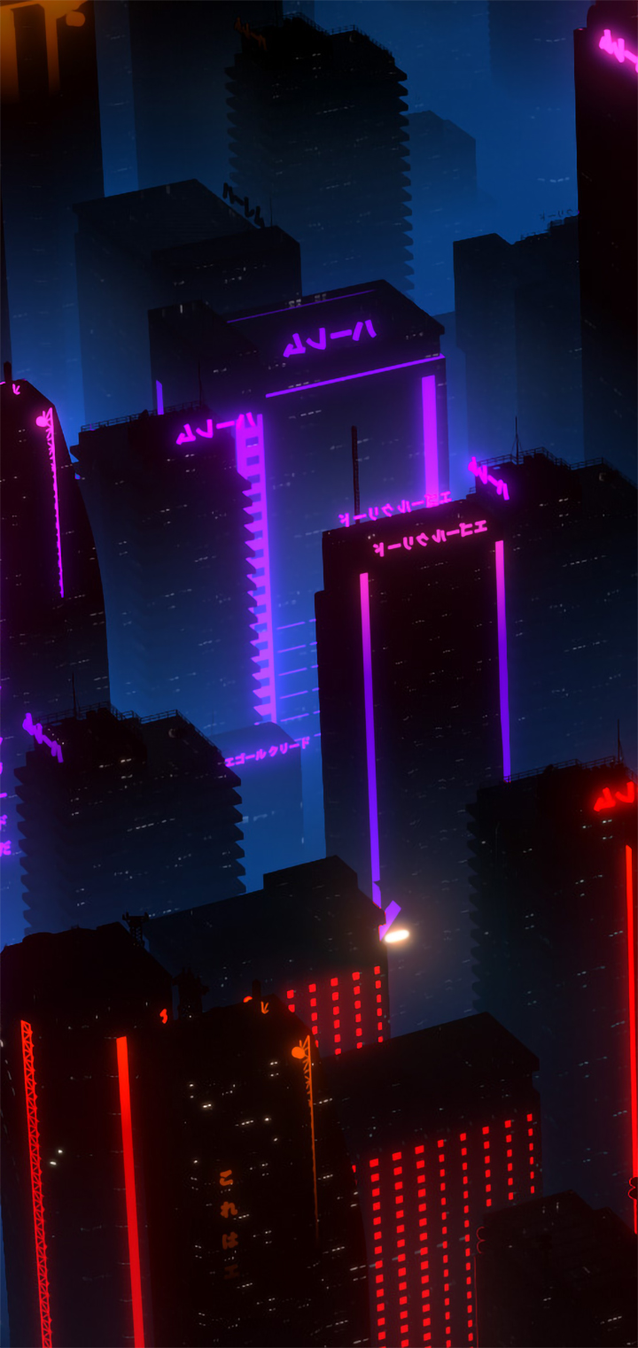 NEON CITY PHONE WALLPAPER